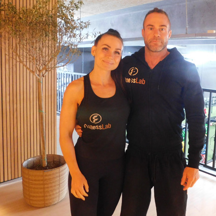 Katrine and her partner at Fitness Lab